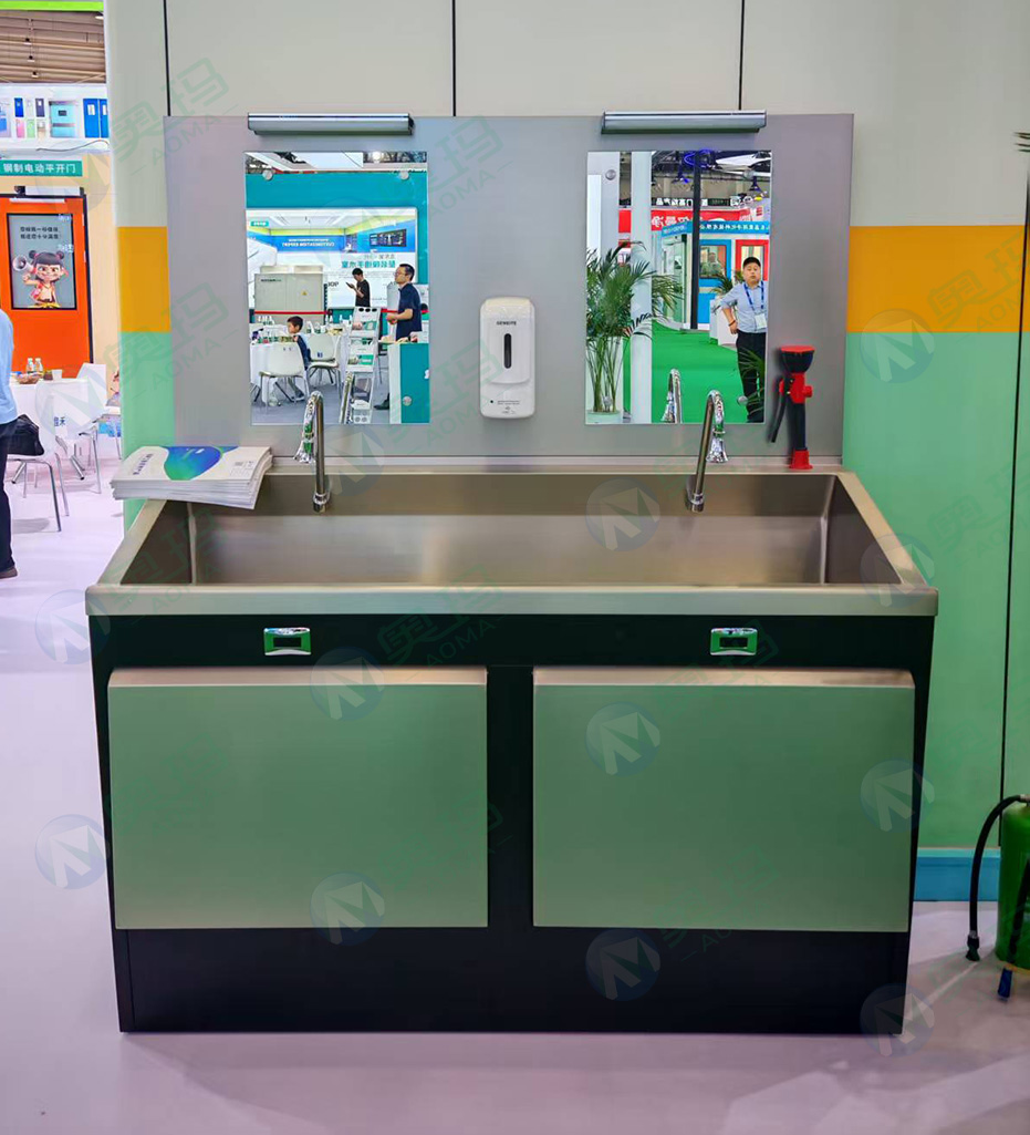 Хирургическая Мойка Для Рук Двойная Из Нержавеющей Стали