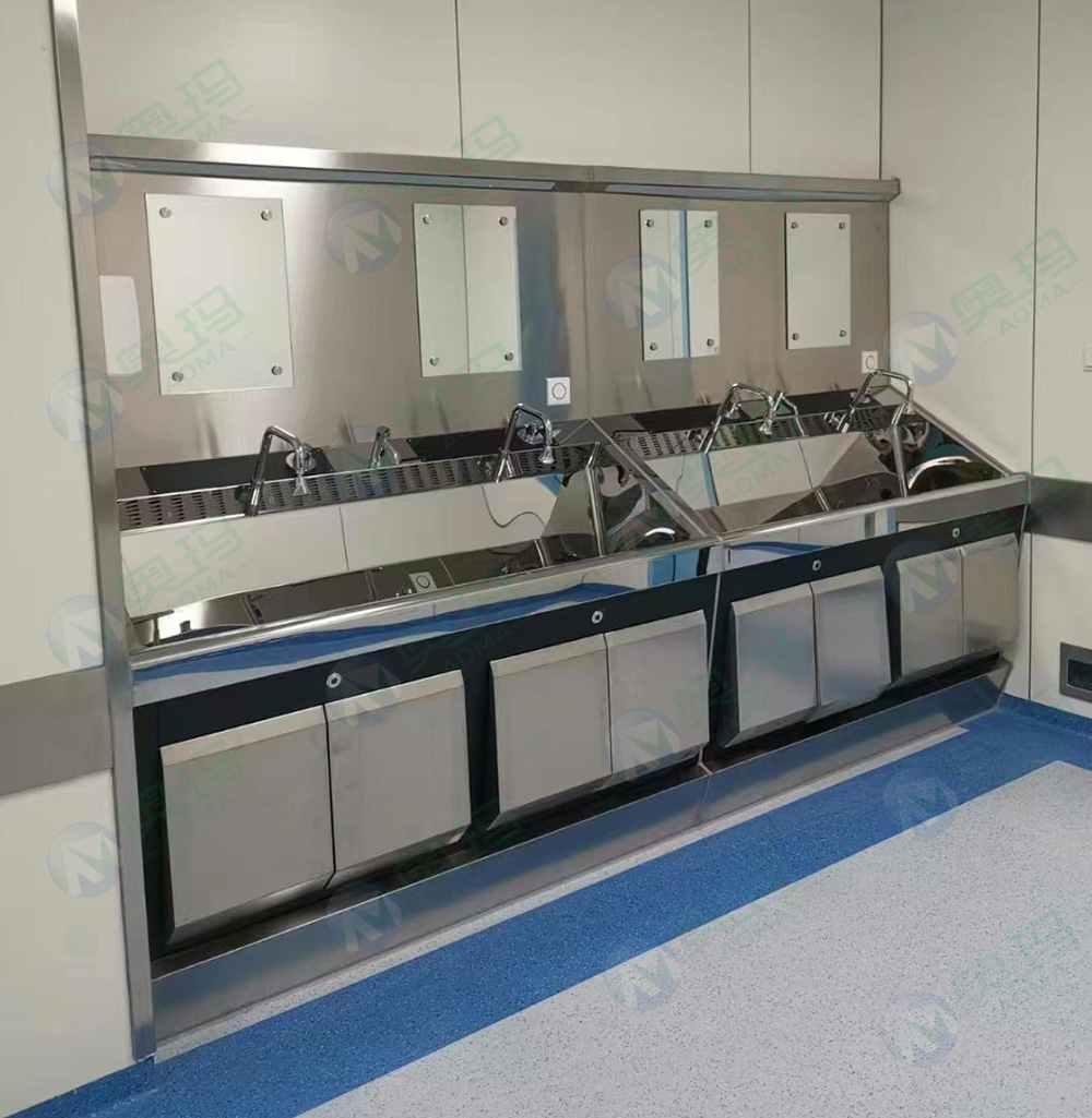 Хирургическая Мойка Для Рук Двойная Из Нержавеющей Стали