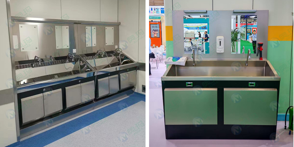 Хирургическая Мойка Для Рук Двойная Из Нержавеющей Стали Хирургическая Мойка Для Рук Двойная Из Нержавеющей Стали